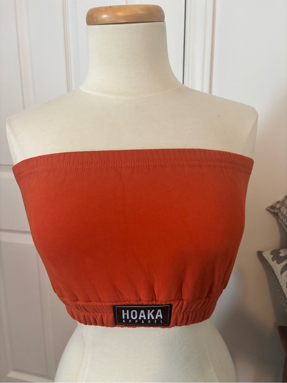 Hoaka Apparel Rust Red Tube Crop Top